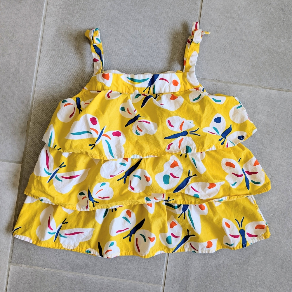 Hanna Andersson Yellow Floral Kids Top